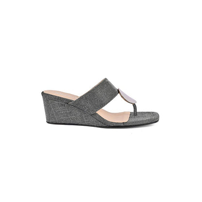 Vanilla Moon Heels Pewter Embellished Sequined