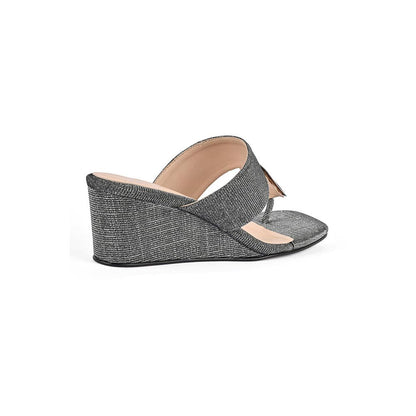 Vanilla Moon Heels Pewter Embellished Sequined