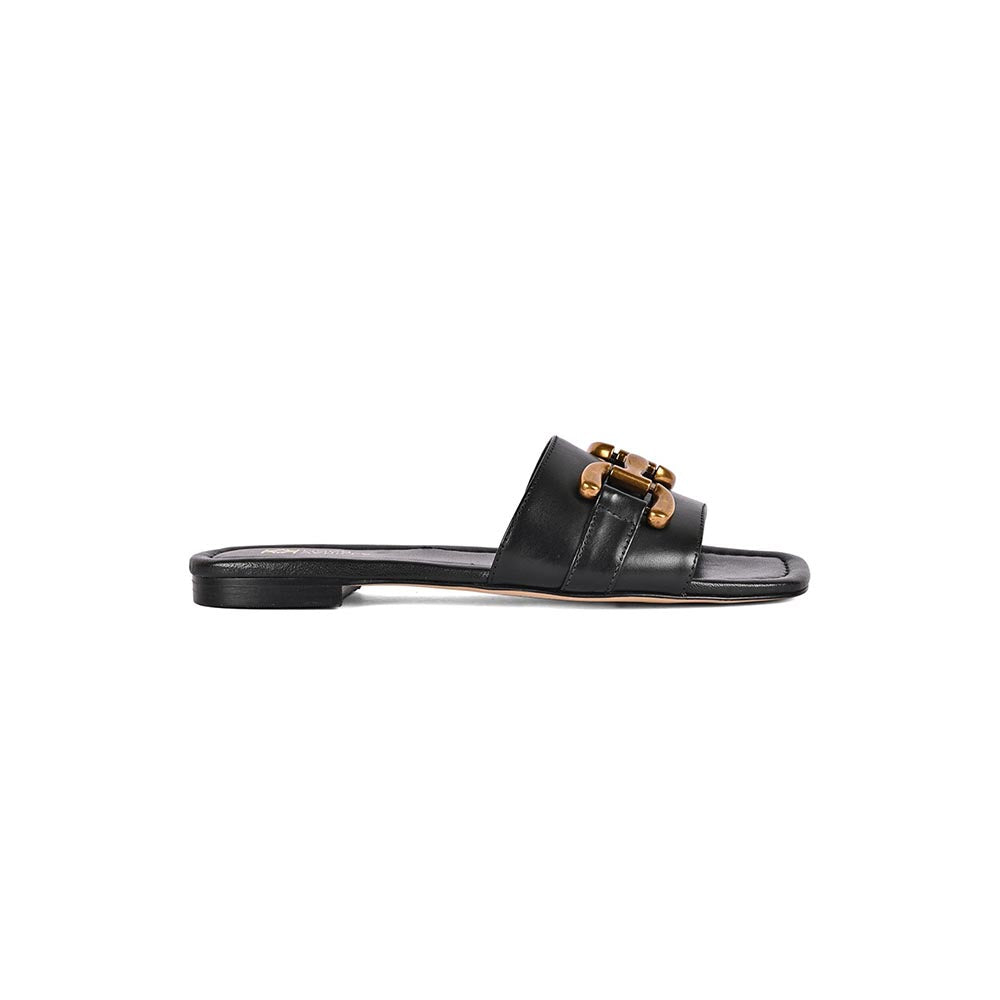Vanilla Moon Black Solid Flats
