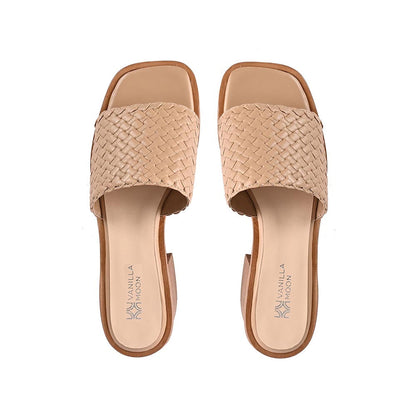Vanilla Moon Beige Solid Heels