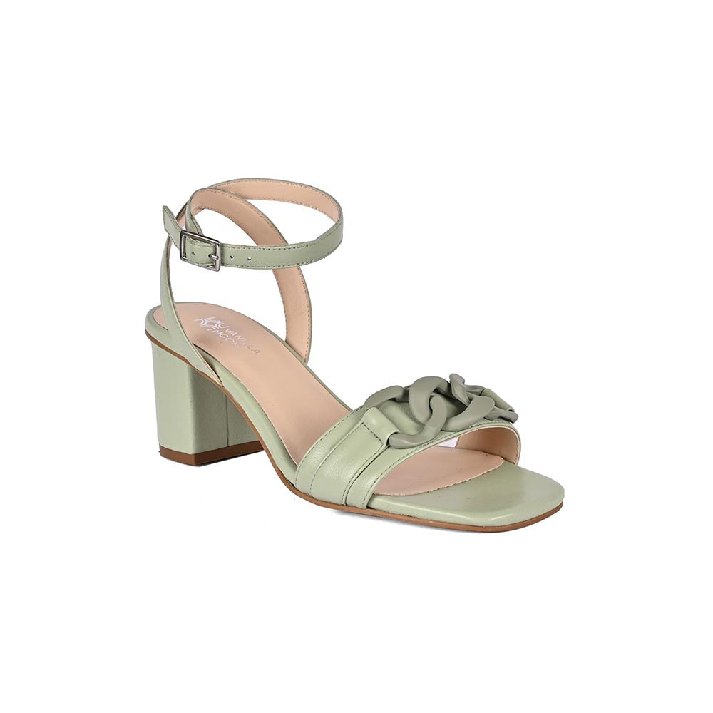 Vanilla Moon Green Solid Heels