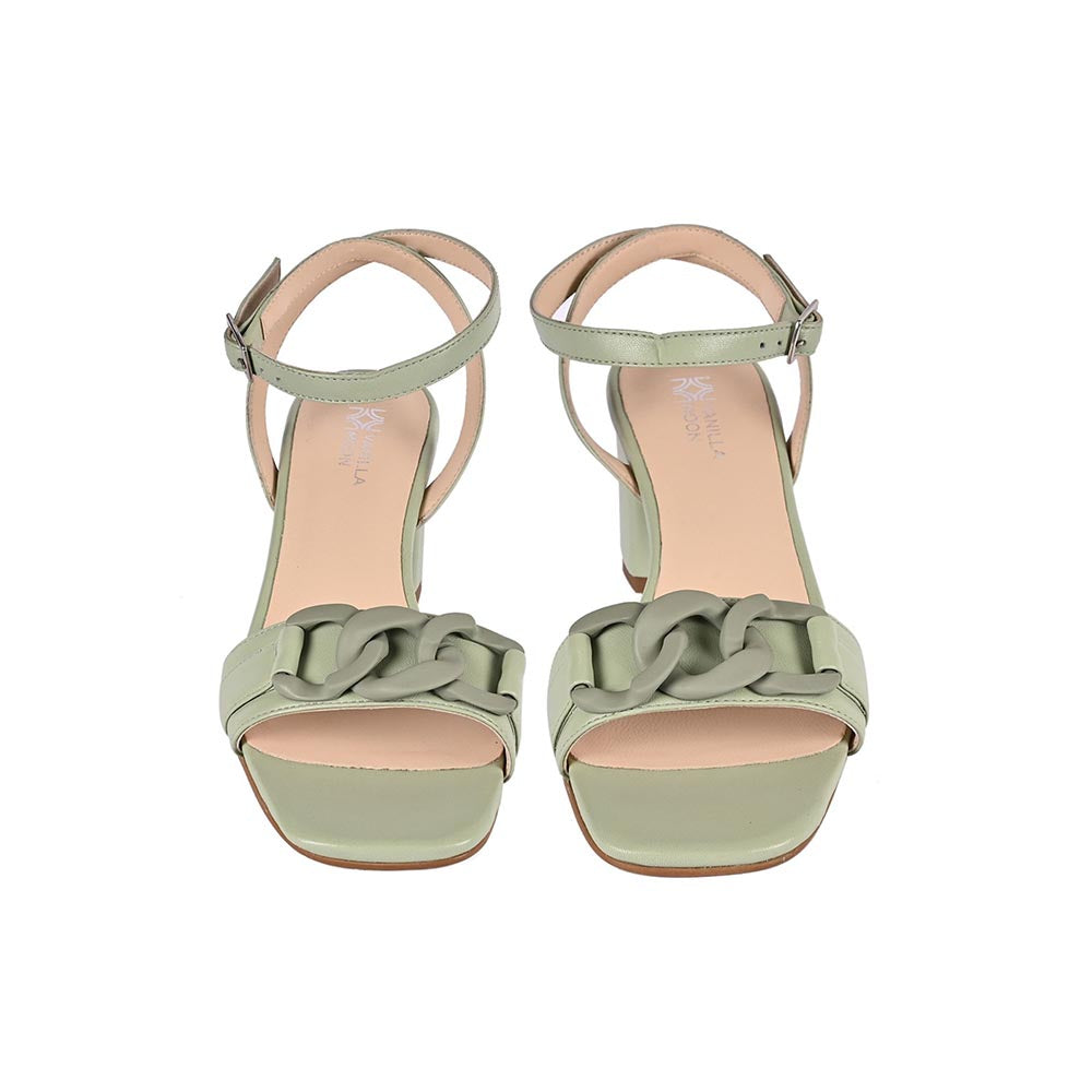 Vanilla Moon Green Solid Heels