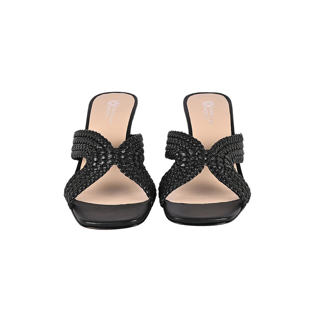 Vanilla Moon Black Woven Heels