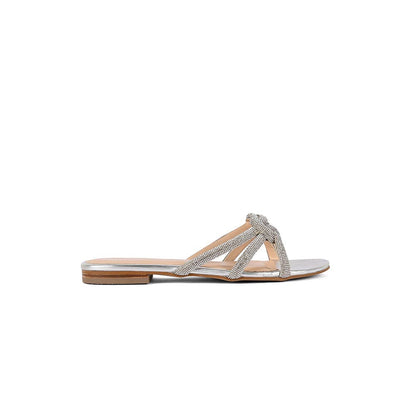 Vanilla Moon Silver Solid Flats