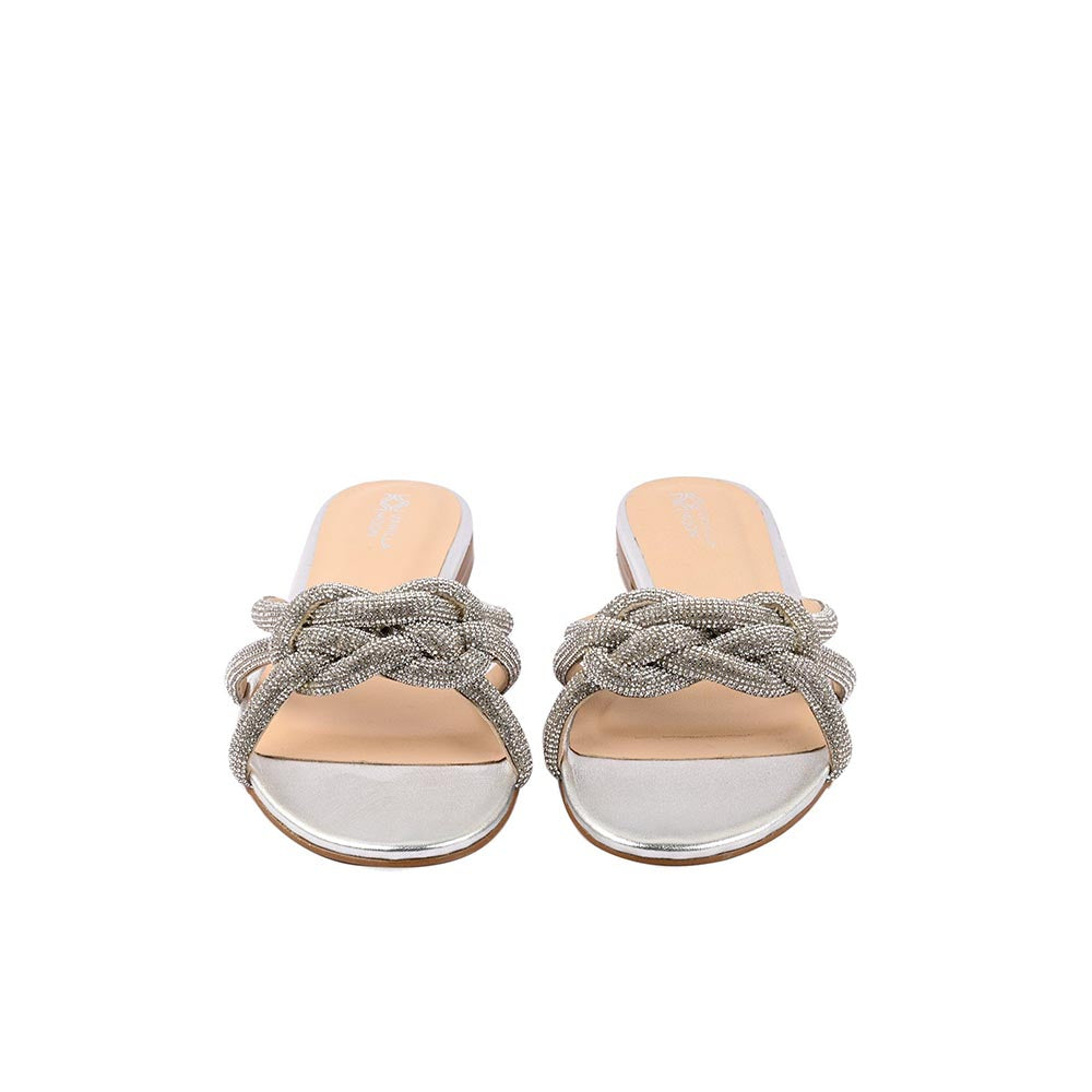 Vanilla Moon Silver Solid Flats