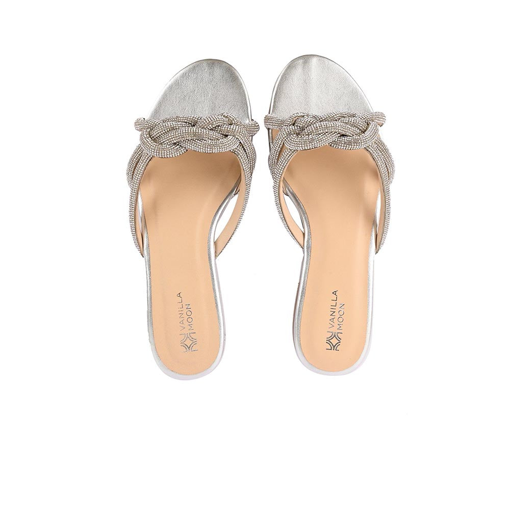 Vanilla Moon Silver Solid Flats