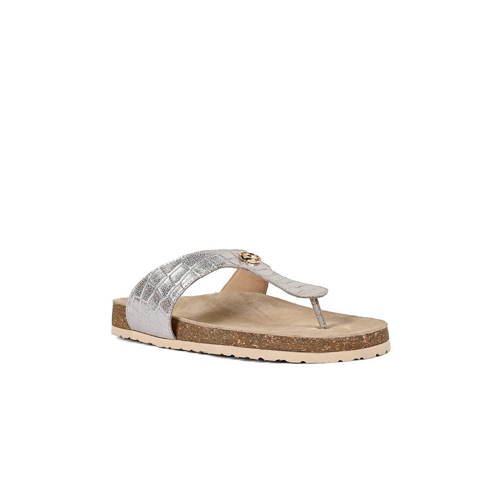 Vanilla Moon Silver Textured Flats