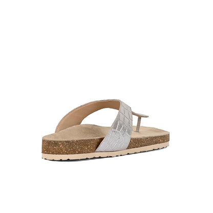 Vanilla Moon Silver Textured Flats