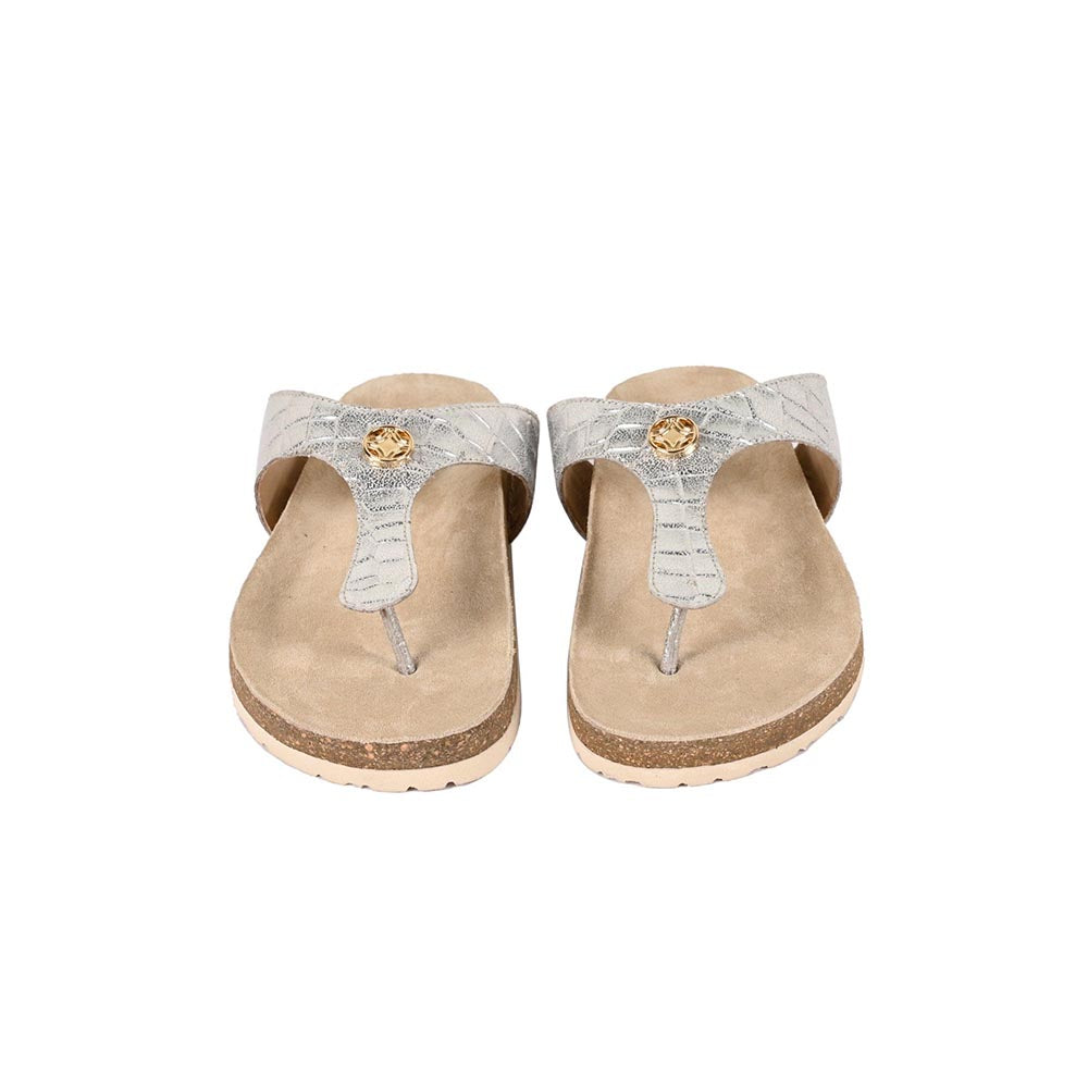Vanilla Moon Silver Textured Flats