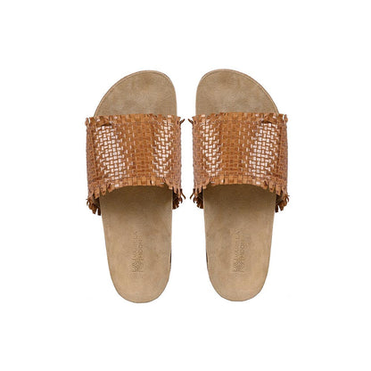 Vanilla Moon Tan Textured Flats