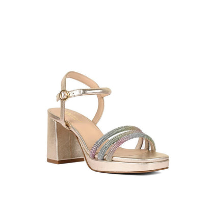 Vanilla Moon Gold Textured Heels