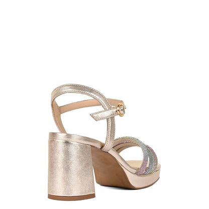 Vanilla Moon Gold Textured Heels