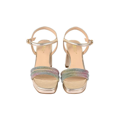 Vanilla Moon Gold Textured Heels