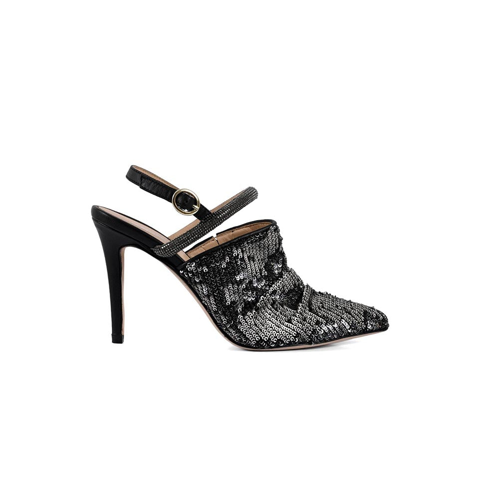 Vanilla Moon Black Embellished Heels