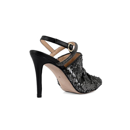 Vanilla Moon Black Embellished Heels