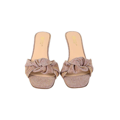 Vanilla Moon Rose Gold Textured Heels