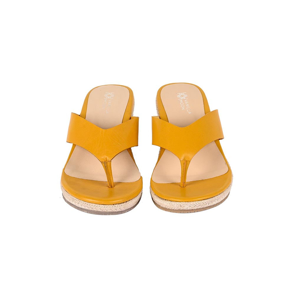 Vanilla Moon Yellow Solid Heels