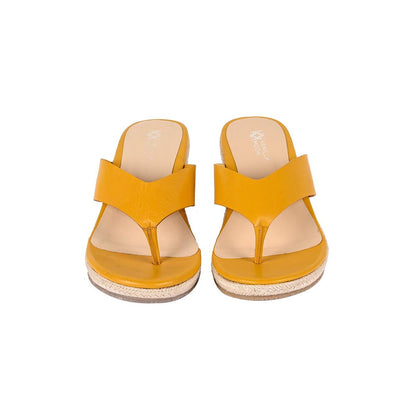 Vanilla Moon Yellow Solid Heels