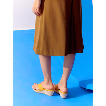 Vanilla Moon Yellow Solid Heels