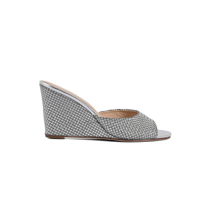 Vanilla Moon Silver Textured Heels