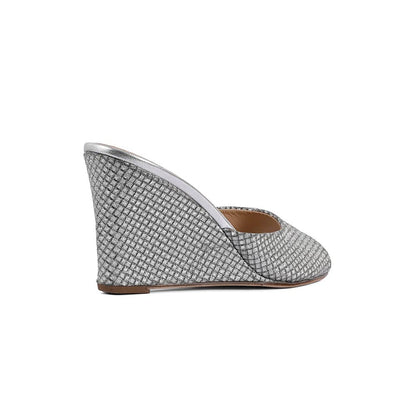 Vanilla Moon Silver Textured Heels