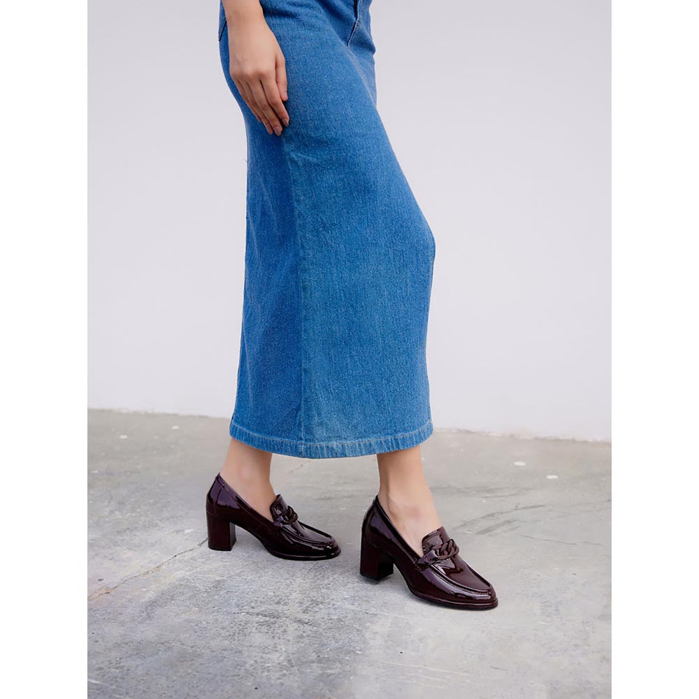 Vanilla Moon Maroon Solid Plain Pumps