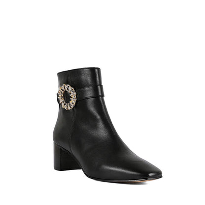 Vanilla Moon Black Solid Plain Chelsea Boots