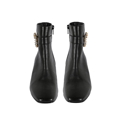 Vanilla Moon Black Solid Plain Chelsea Boots