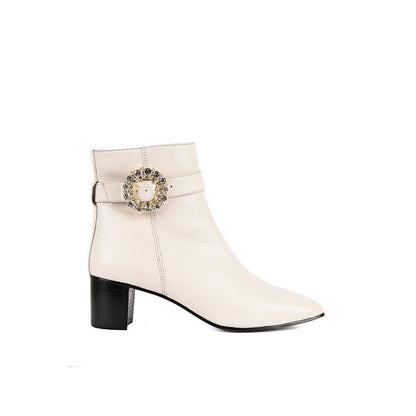 Vanilla Moon Off White Solid Plain Chelsea Boots