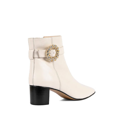 Vanilla Moon Off White Solid Plain Chelsea Boots
