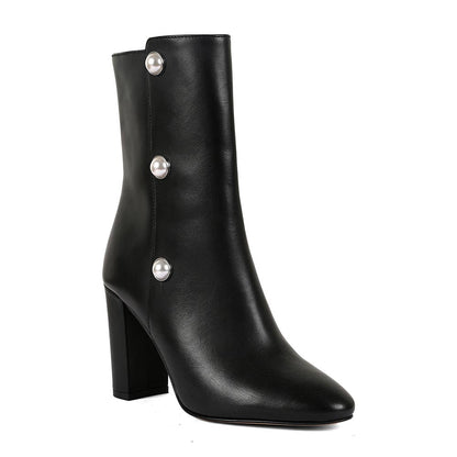 Vanilla Moon Black Solid Plain Chelsea Boots
