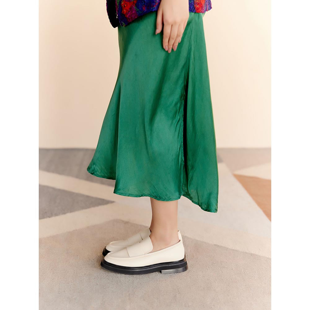 Vanilla Moon Off White Solid Plain Loafers