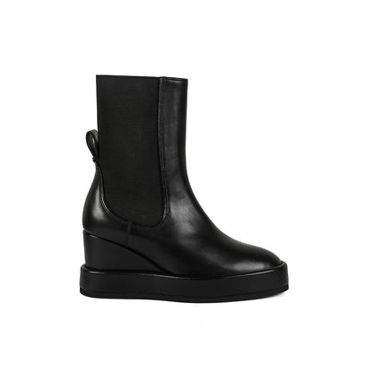 Vanilla Moon Black Solid Plain Chelsea Boots