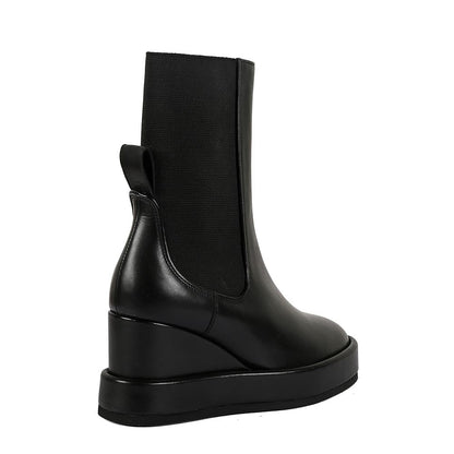 Vanilla Moon Black Solid Plain Chelsea Boots