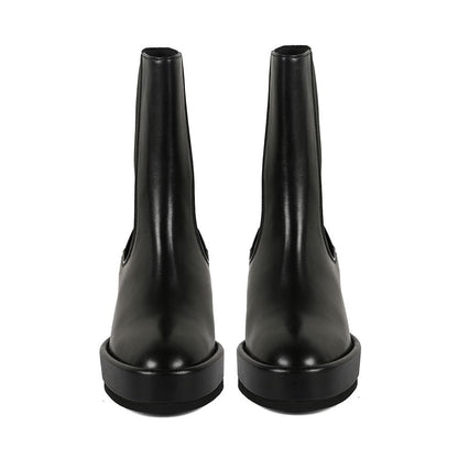 Vanilla Moon Black Solid Plain Chelsea Boots