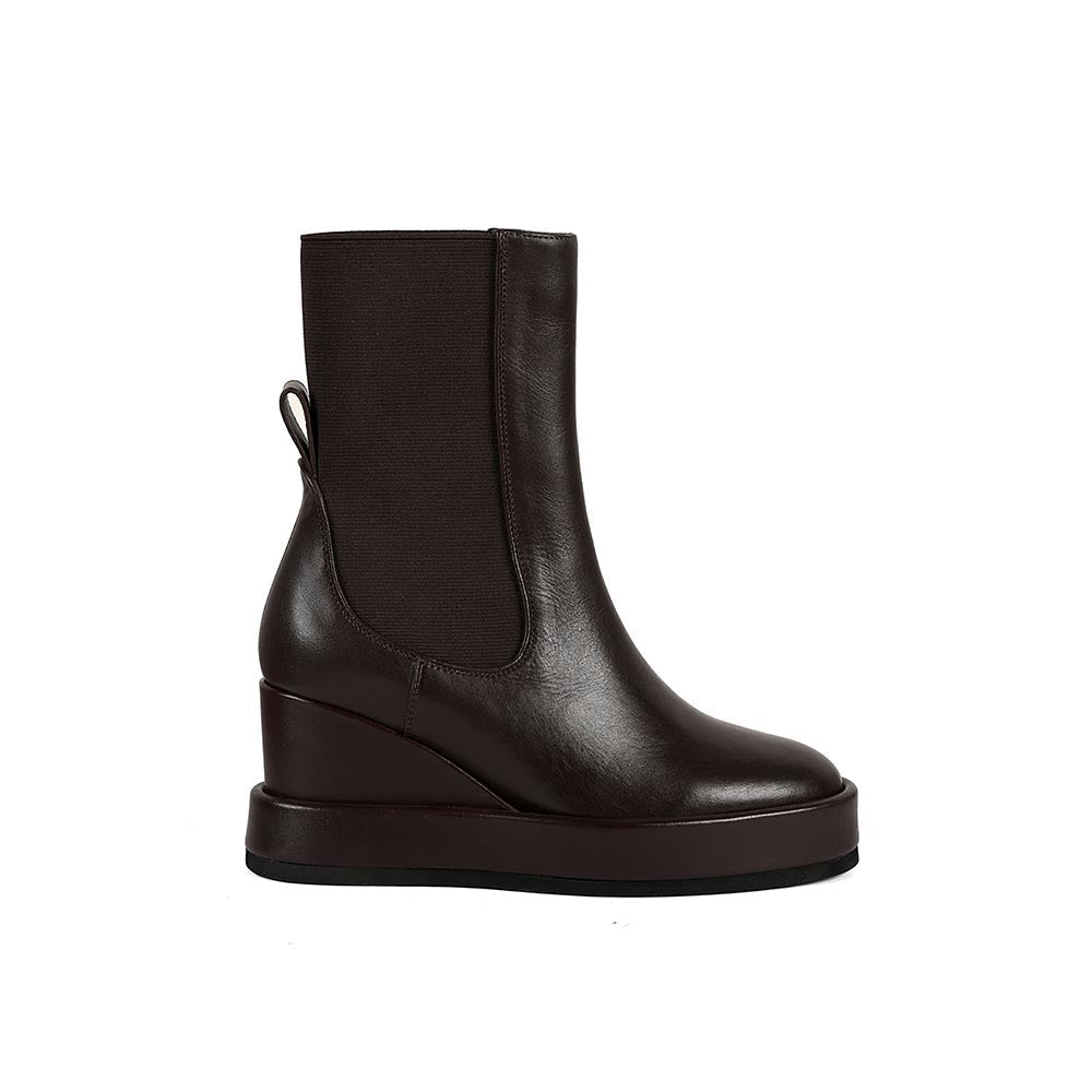 Vanilla Moon Brown Solid Plain Chelsea Boots