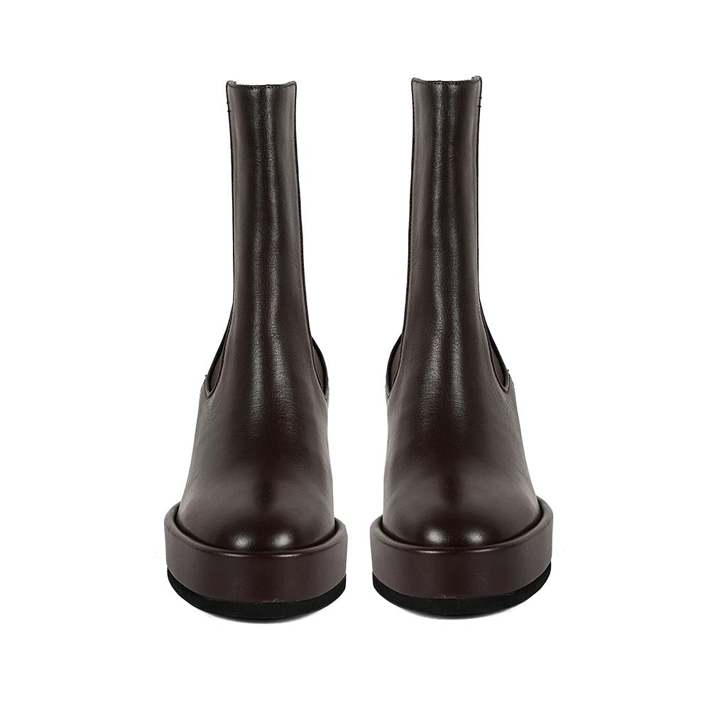 Vanilla Moon Brown Solid Plain Chelsea Boots