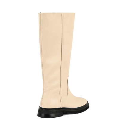 Vanilla Moon Off White Solid Plain Chelsea Boots