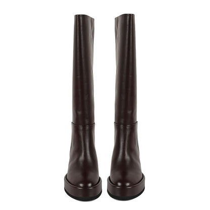 Vanilla Moon Brown Solid Plain Chelsea Boots