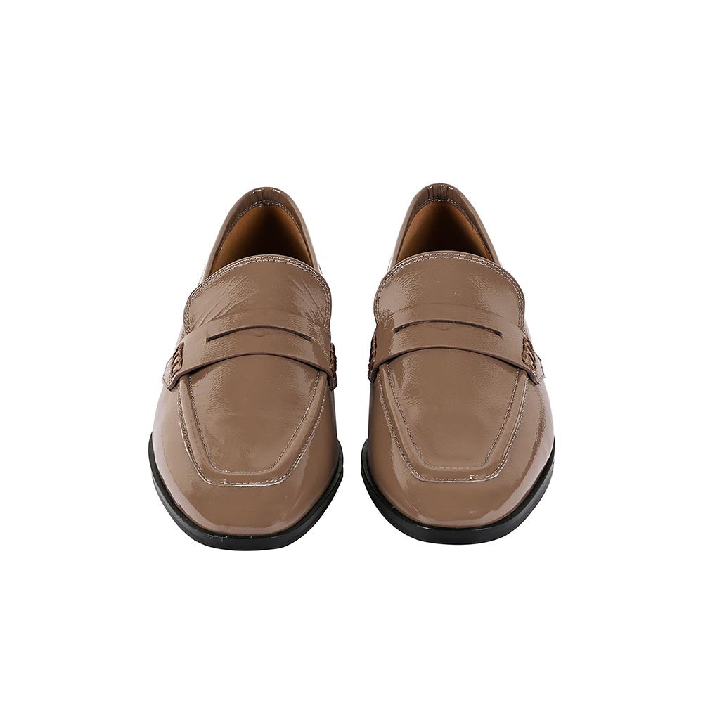 Vanilla Moon Taupe Solid Plain Loafers