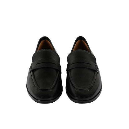 Vanilla Moon Black Solid Plain Loafers