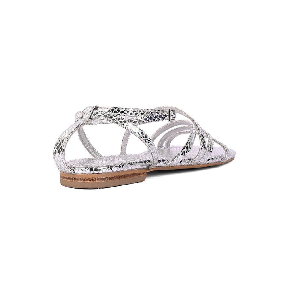 Vanilla Moon Women Silver Flats