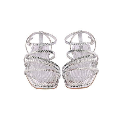Vanilla Moon Women Silver Flats