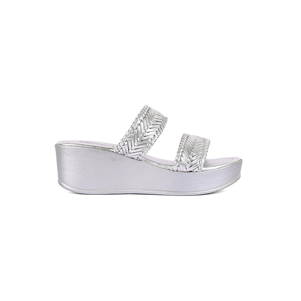 Vanilla Moon Women Silver Wedges