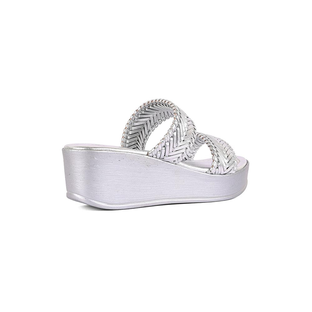 Vanilla Moon Women Silver Wedges