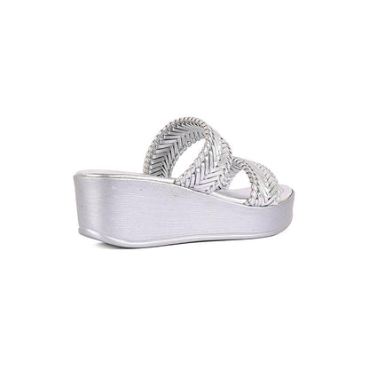 Vanilla Moon Women Silver Wedges
