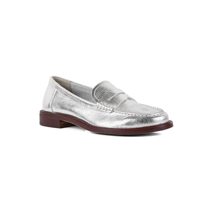 Vanilla Moon Women Silver Loafers