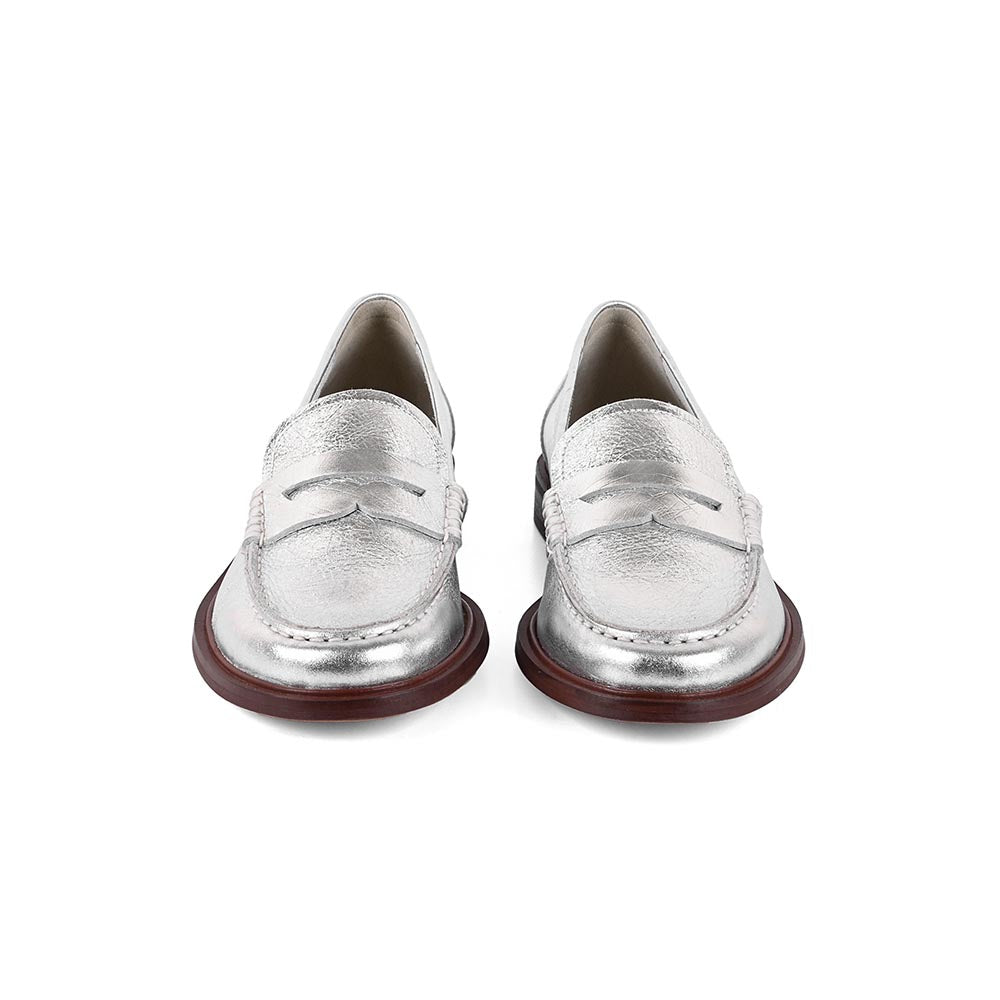 Vanilla Moon Women Silver Loafers
