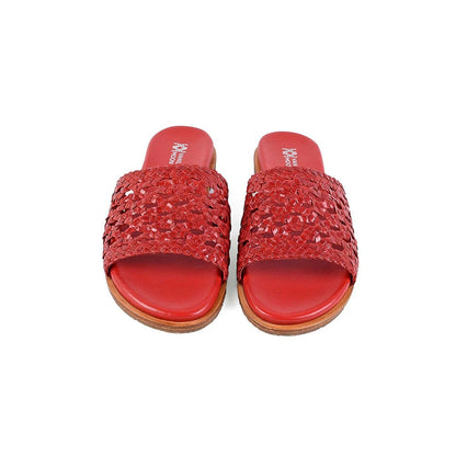 Vanilla Moon Women Sian Red Slip On Open Toe