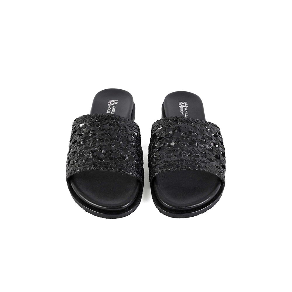 Vanilla Moon Women Sian Black Slip On Open Toe